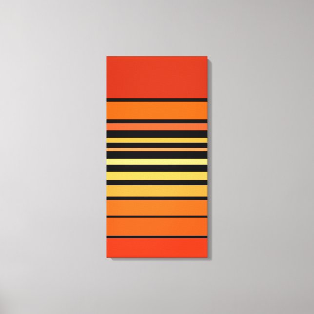 Toile Palette de lignes de couleur orange (Recto)