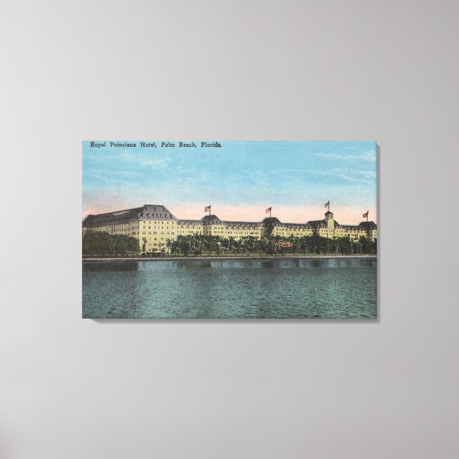 Toile Palm Beach, FL - Ext.Vue de Royal Poinciana (Recto)