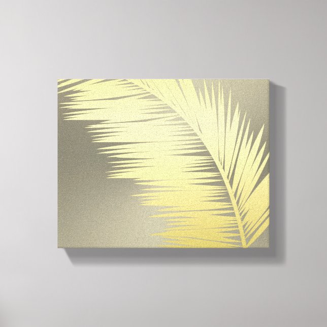 Toile Palm Tropical d'or feuille (Recto)
