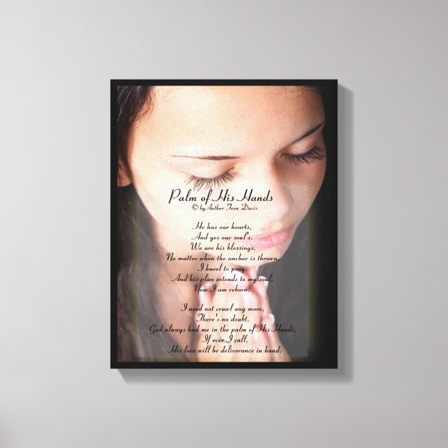 Toile Palme de ses mains POEM 4 CANVAS IMPRIMER (Recto)