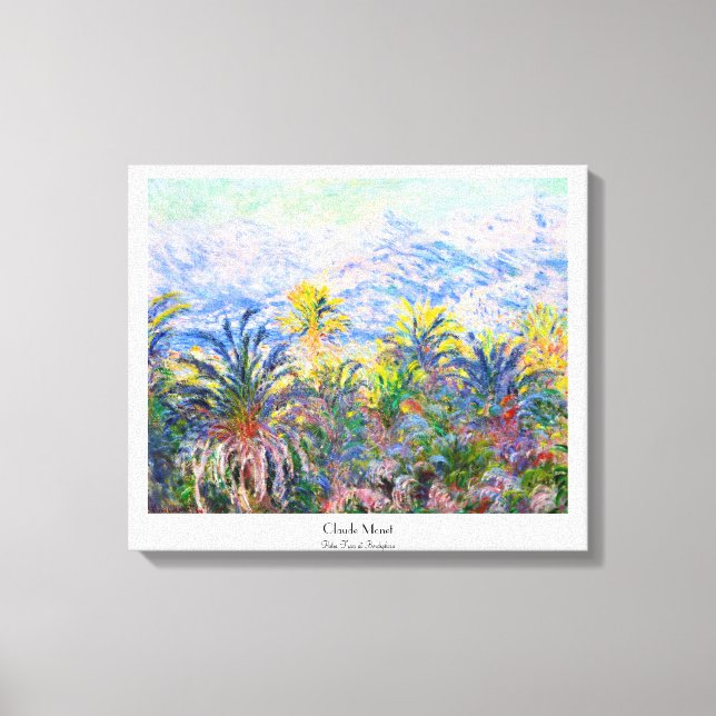 Toile Palmiers à Bordighera Claude Monet (Recto)