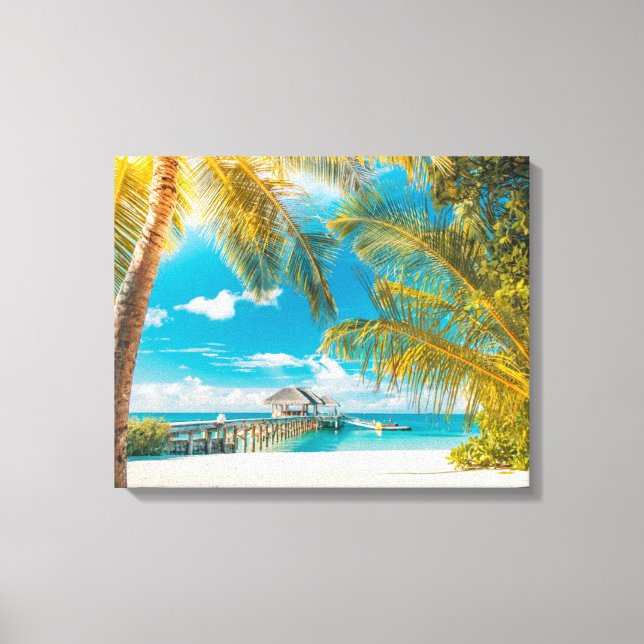 Toile Palmiers au coucher du soleil (Recto)