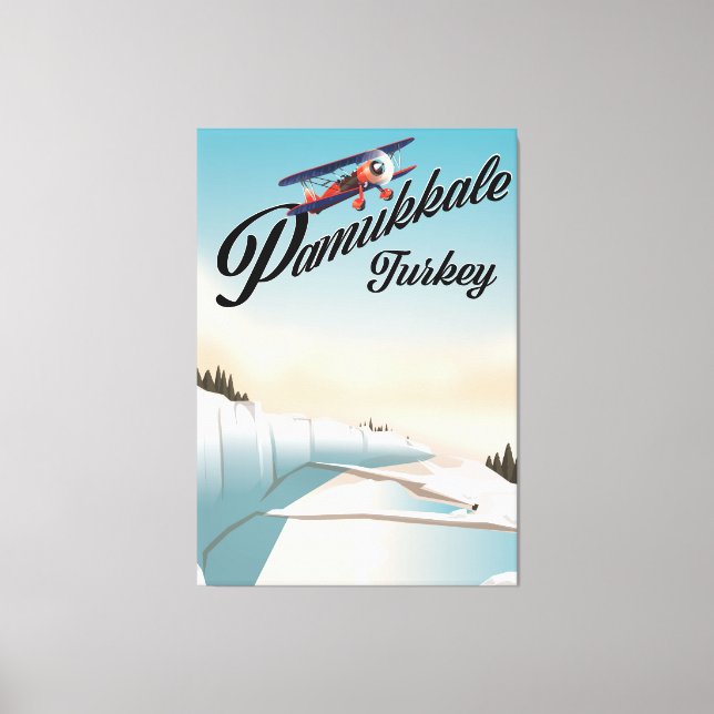 Toile Pamukkale dinde affiche de vacances. (Recto)