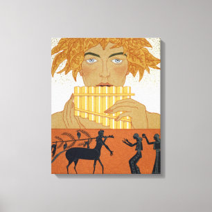 Toile Pan Piper, illustration de "Les Mythes" par Paul