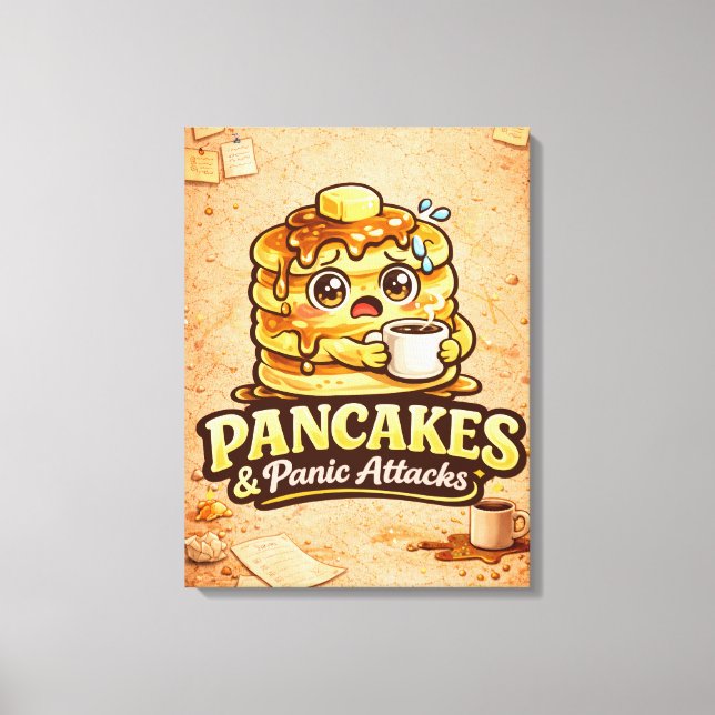 Toile Pancakes et crises de panique - Amis gourmets (Recto)
