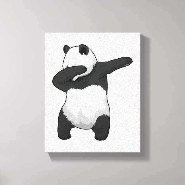 Toile Panda à la danse hip hop Dab (Recto)