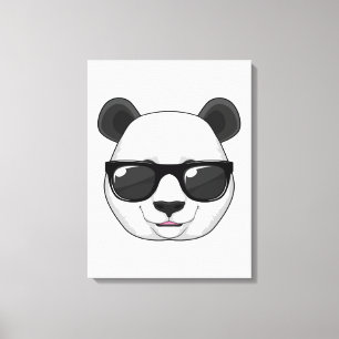 Toile Panda avec lunettes de soleil