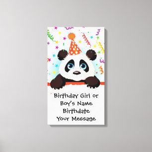 Toile Panda Birthday Memento