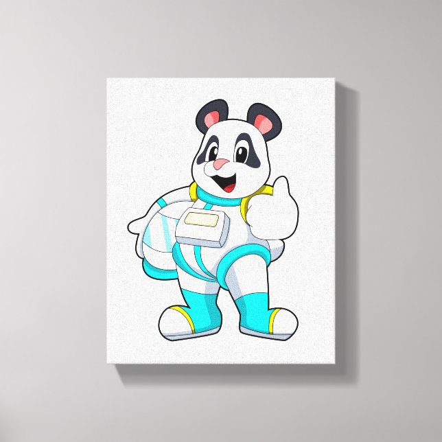 Toile Panda en astronaute avec costume (Recto)