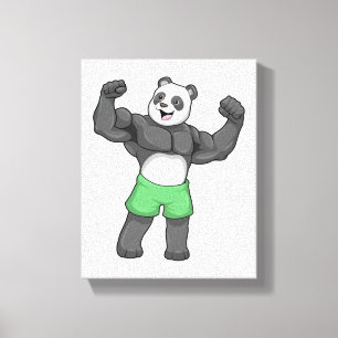 Toile Panda en Bodybuilder au Bodybuilding