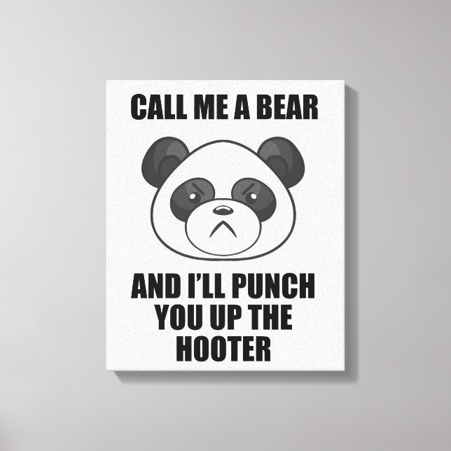 Toile Panda Punch Canvas Print (Iris Wildthyme) (Recto)