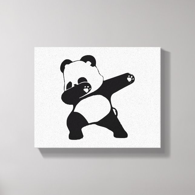 Toile Panda qui dab, Danse dab Panda drôle (Recto)