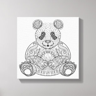 Toile Panda tribal inspiré 6