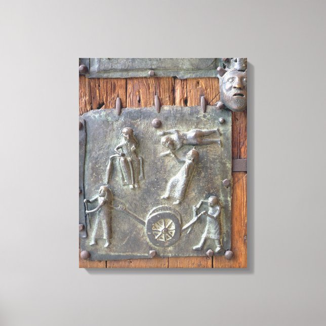 Toile Panel from the left hand door, 12th century (Recto)