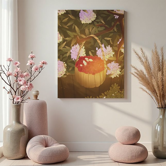 Toile Panier de Framboises de l'Heure Dorée (Créateur téléchargé)
