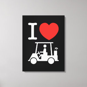Toile Panier de golf I Heart (Love)