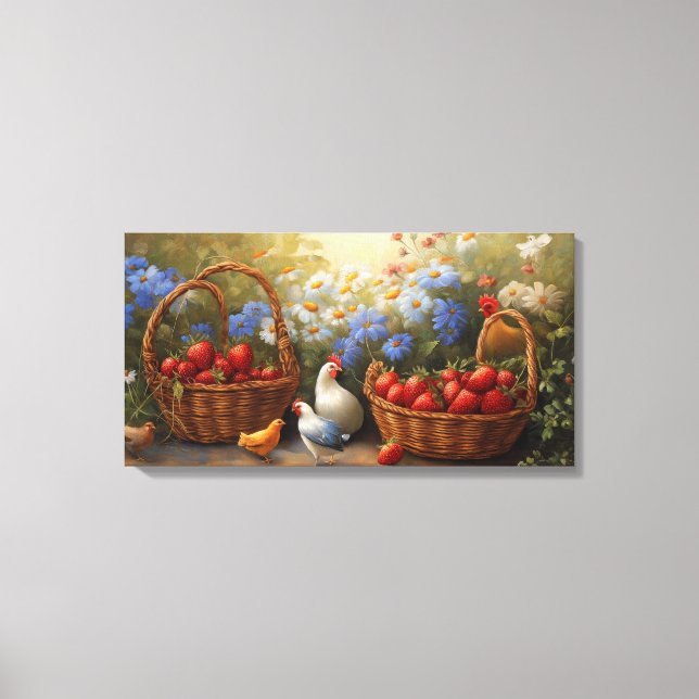 Toile Paniers de fraises (Recto)