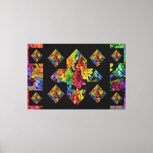 Toile Panneau Abstrait Plus Art Floral multicolore