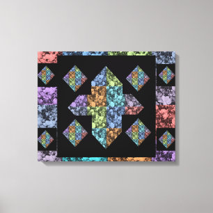 Toile Panneau Abstrait Plus Art Floral multicolore