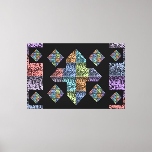 Toile Panneau Abstrait Plus Tulipe multicolore (Recto)