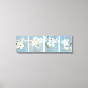 Toile Panneau blanc de fleur