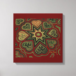 Toile Panneau 'Cœurs Pleins d'Amour' (Rustiques) (Bourgo