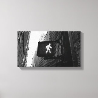Toile Panneau de circulation noir blanc Manhattan New Yo