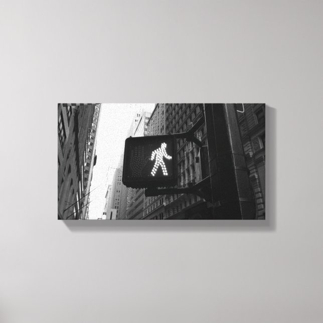 Toile Panneau de circulation noir blanc Manhattan New Yo (Recto)