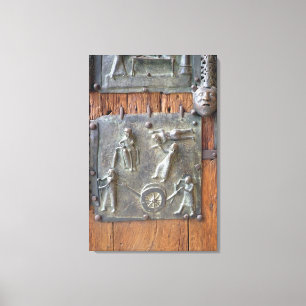 Toile Panneau de la porte de main gauche, 12ème siècle