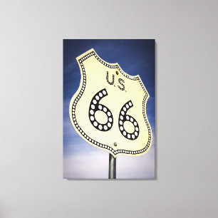 Toile Panneau de la route 66