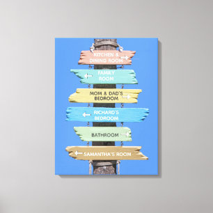 Toile Panneau de plage coloré Rustique personnalisé