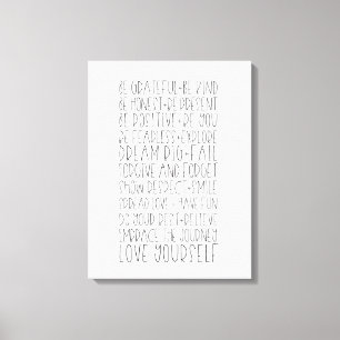 Toile Panneau de rappel de famille