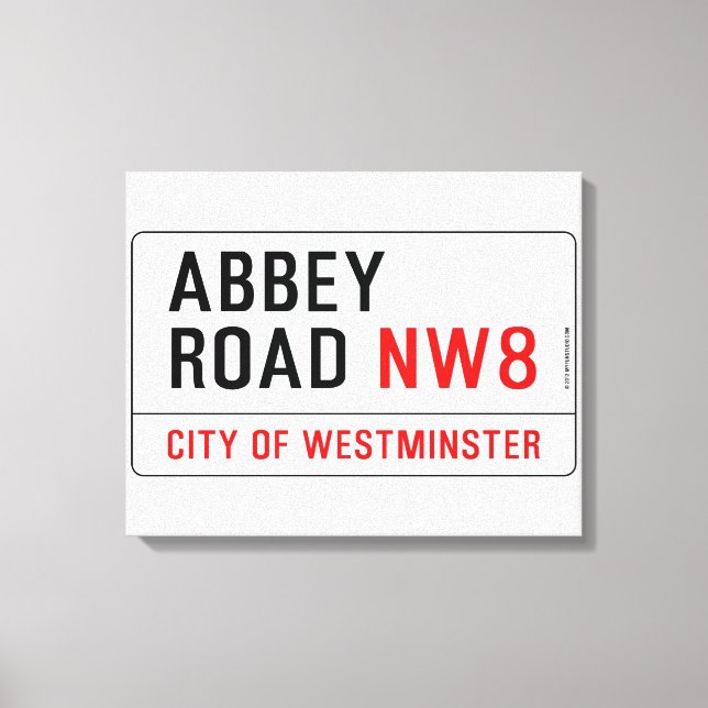 Toile Panneau de rue Abbey Road (Recto)