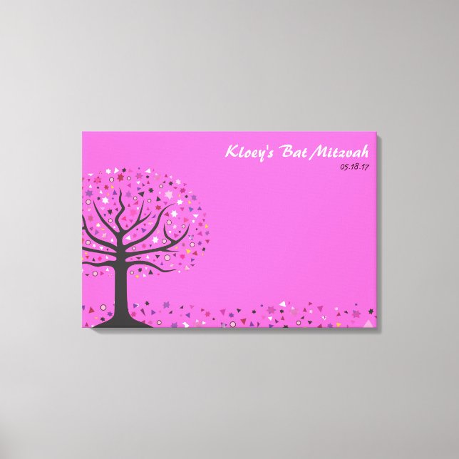 Toile Panneau de signature pour Bat Mitzvah de l'arbre d (Recto)