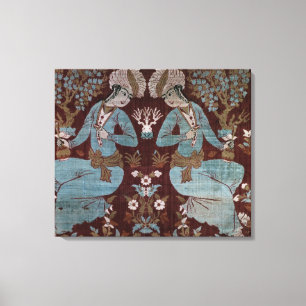 Toile Panneau de style d'Isphahan, Persan, XVIIème