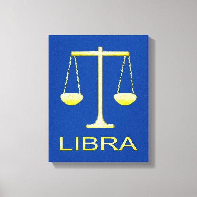 Toile Panneau étoile Balance dorée de Libra (Recto)