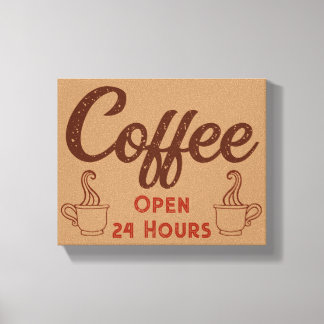 Toile Panneau Retro Café Shop Diner Art