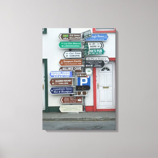 Toile Panneaux de rue irlandais (Recto)