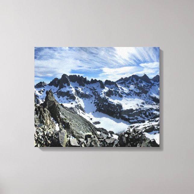 Toile Panorama sur les Minarets et le lac Iceberg - Sier (Recto)