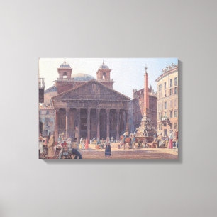 Toile Panthéon et Piazza della Rotonda à Rome, Italie