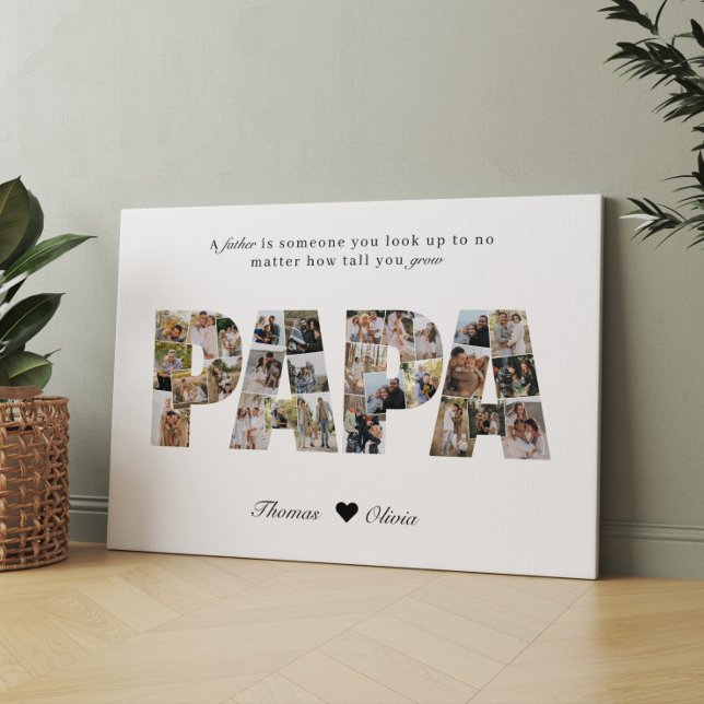 Toile Papa 28 Photo Collage de photos pour papa ou grand (Créateur téléchargé)
