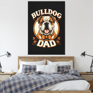 Toile Papa Bouledogue – Cute Vintage Bouledogue Fête des