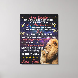 Toile Papa - Cadeau Parfait Pour Votre Fille