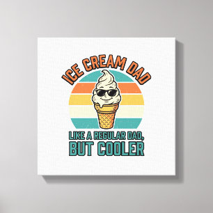 Toile Papa Crème Glacée Vintage Drôle T-Shirt Papa Refro