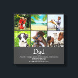 Toile Papa Daddy Father Papa Définition 6 Photo Gris<br><div class="desc">Personnalisez les 6 photos préférées et la définition personnalisée pour votre papa, daddy ou père spécial pour créer un cadeau unique pour la fête des pères, les anniversaires, Noël ou tout autre jour où vous voulez montrer combien il compte pour vous. Un moyen idéal de lui montrer à quel point...</div>