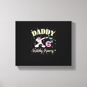 Toile Papa de la princesse du 6ème anniversaire - 6 ans