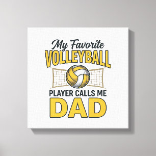 Toile Papa de volley Mon joueur préféré m'appelle Papa D