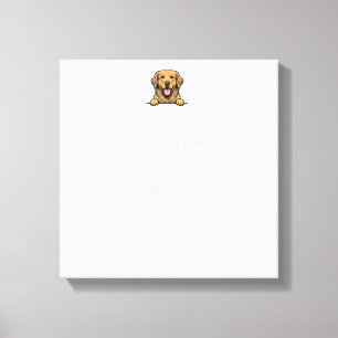 Toile Papa Golden Retriever Gravure Vintage