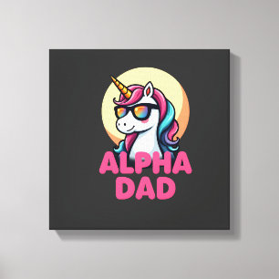 Toile Papa licorne drôle Laufey hommes fête des pères No