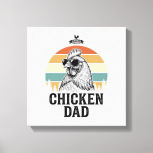 Toile Papa Poule Vintage Sunset Drôle Amateur de Poule S
